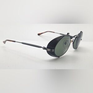 Gunmetal Oval Metal Sunglasses Frames Only